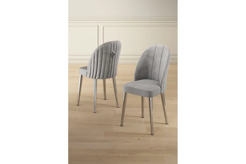 Matstol Orlen Grå / Krom - Grå / Krom - Möbler - Matplats - Matstol & köksstol