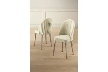 Matstol Orlen Grädde / Krom - Grädde / Krom - Möbler - Matplats - Matstol & köksstol