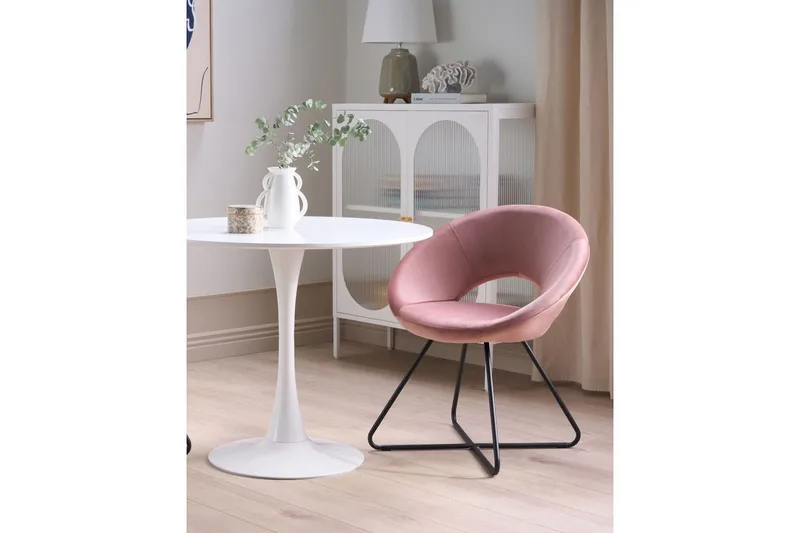 Matstol Rachel - Rosa, Svart - Möbler - Matplats - Matstol & köksstol
