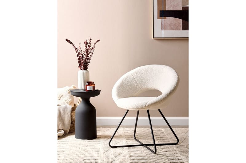 Matstol Rachel - Vit, Svart - Möbler - Vardagsrum - Fåtöljer