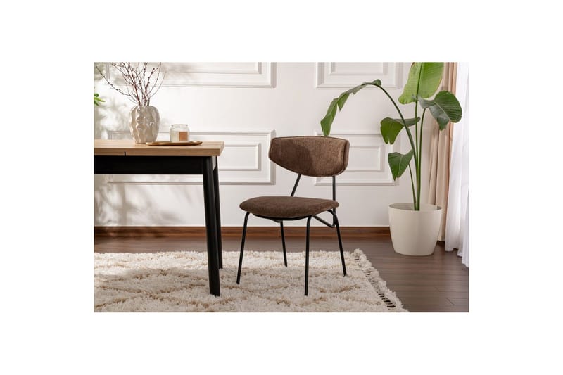 Matstol Sanroman Brun / Svart - Brun / Svart - Möbler - Matplats - Matstol & köksstol