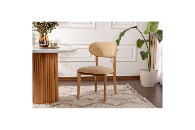 Matstol Sanroman Classic Beige / Ljus Ek - Beige / Ljus Ek - Möbler - Matplats - Matstol & köksstol