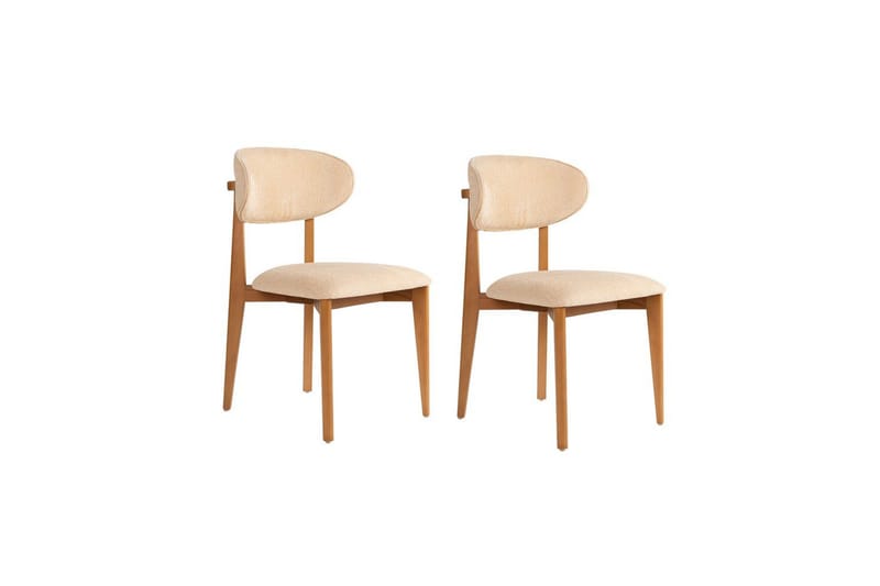 Matstol Sanroman Classic Beige / Mörk Ek - Beige / Mörk Ek - Möbler - Matplats - Matstol & köksstol