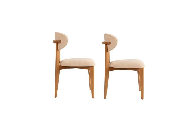 Matstol Sanroman Classic Beige / Mörk Ek - Beige / Mörk Ek - Möbler - Matplats - Matstol & köksstol