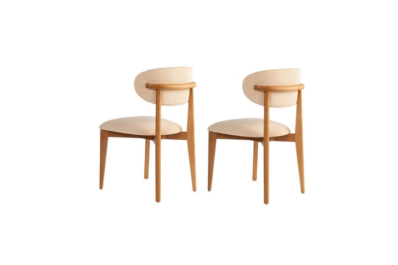 Matstol Sanroman Classic Beige / Mörk Ek - Beige / Mörk Ek - Möbler - Matplats - Matstol & köksstol
