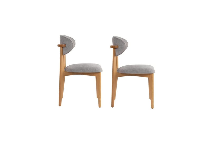 Matstol Sanroman Classic Grå / Ljus ek - Grå / Ljus ek - Möbler - Matplats - Matstol & köksstol