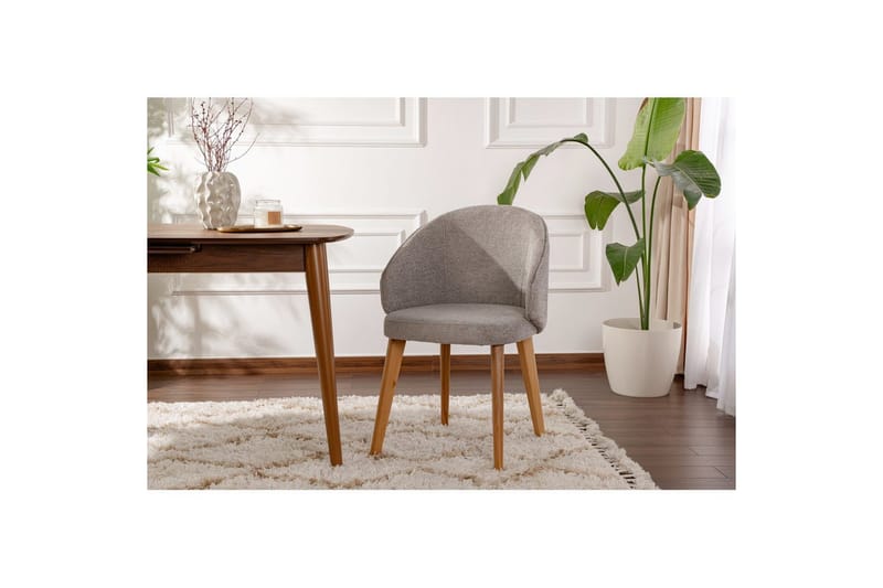 Matstol Sanroman Classic Grå / Ljus ek - Grå / Ljus ek - Möbler - Matplats - Matstol & köksstol