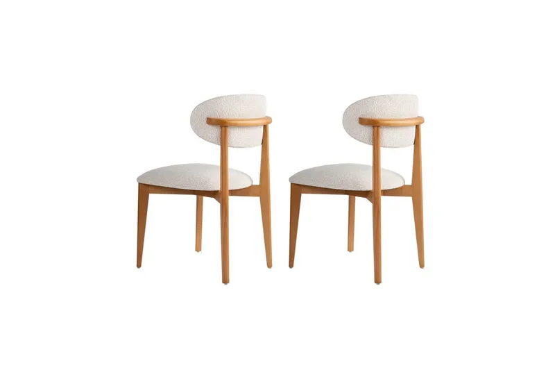 Matstol Sanroman Classic Vit / Mörk Ek - Vit / Mörk Ek - Möbler - Matplats - Matstol & köksstol