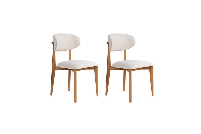 Matstol Sanroman Classic Vit / Mörk Ek - Vit / Mörk Ek - Möbler - Matplats - Matstol & köksstol