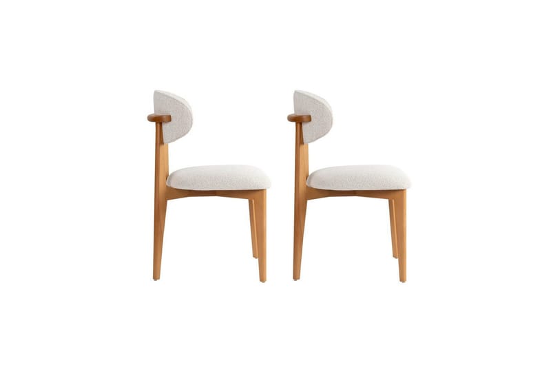 Matstol Sanroman Classic Vit / Mörk Ek - Vit / Mörk Ek - Möbler - Matplats - Matstol & köksstol