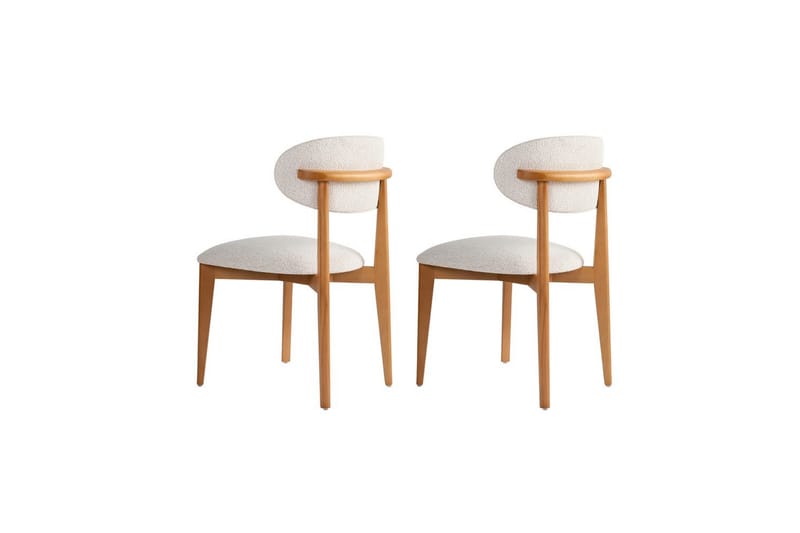 Matstol Sanroman Classic Vit / Mörk Ek - Vit / Mörk Ek - Möbler - Matplats - Matstol & köksstol