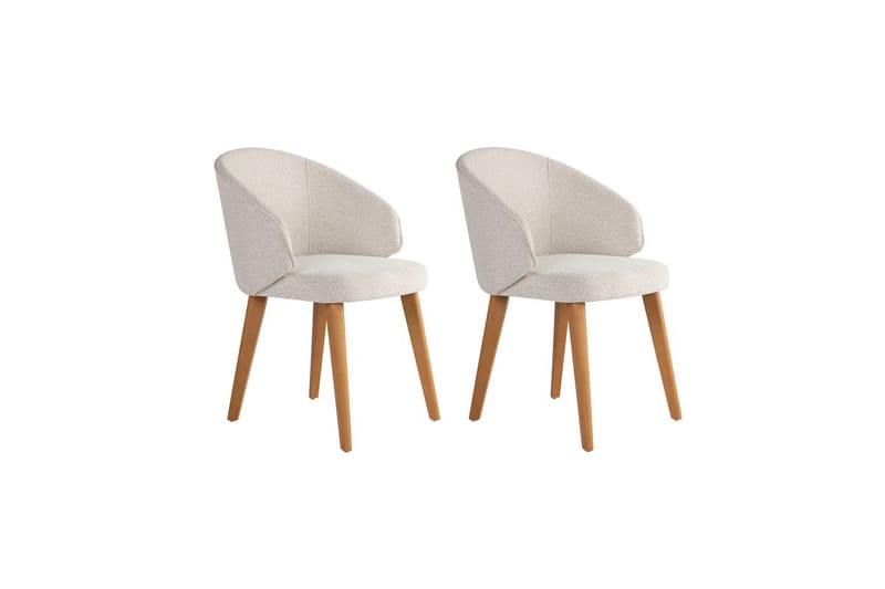 Matstol Sanroman Classic Vit / Mörk Ek - Vit / Mörk Ek - Möbler - Matplats - Matstol & köksstol