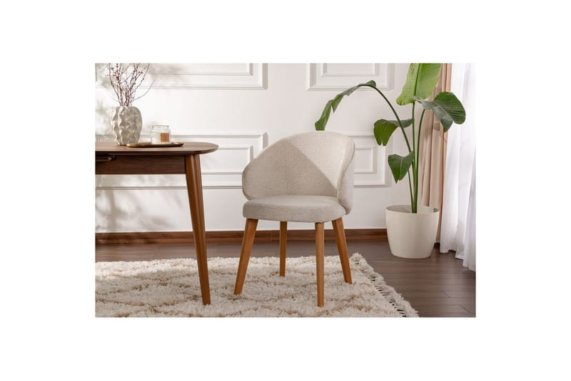Matstol Sanroman Classic Vit / Mörk Ek - Vit / Mörk Ek - Möbler - Matplats - Matstol & köksstol