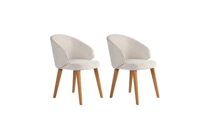 Matstol Sanroman Classic Vit / Mörk Ek, Vit / Mörk Ek