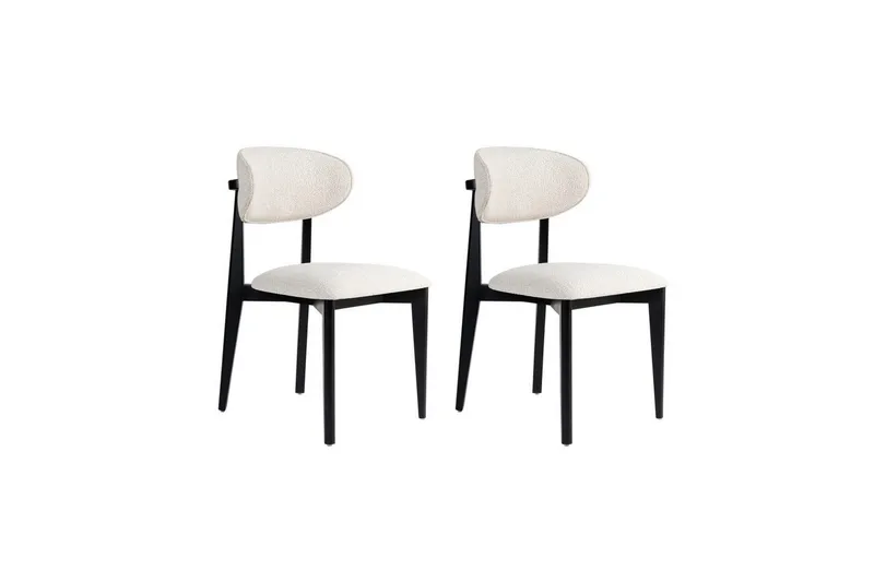 Matstol Sanroman Classic Vit / Svart, Vit / Svart