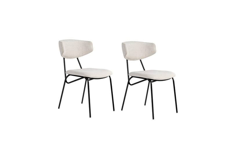 Matstol Sanroman Vit / Svart - Vit / Svart - Möbler - Matplats - Matstol & köksstol