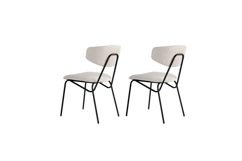 Matstol Sanroman Vit / Svart - Vit / Svart - Möbler - Matplats - Matstol & köksstol