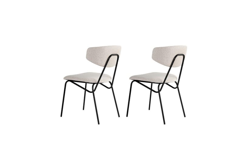 Matstol Sanroman Vit / Svart - Vit / Svart - Möbler - Matplats - Matstol & köksstol