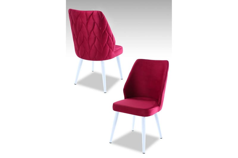 Matstol Stifen Claret Red / vit, Claret Red / vit