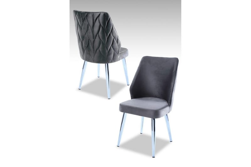 Matstol Stifen Grå / Krom - Grå / Krom - Möbler - Matplats - Matstol & köksstol