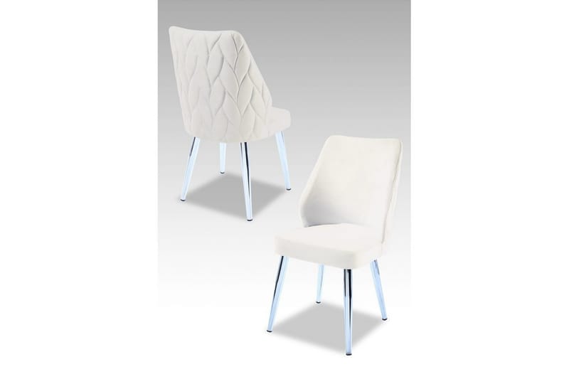 Matstol Stifen Grädde / Krom, Grädde / Krom