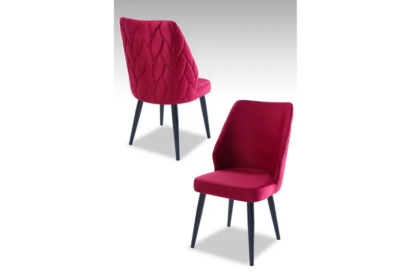 Matstol Stifen Kakel Röd / Svart, Kakel Röd / Svart