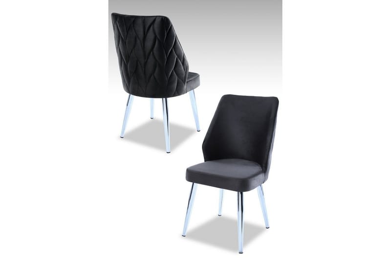 Matstol Stifen Svart / Krom - Svart / Krom - Möbler - Matplats - Matstol & köksstol