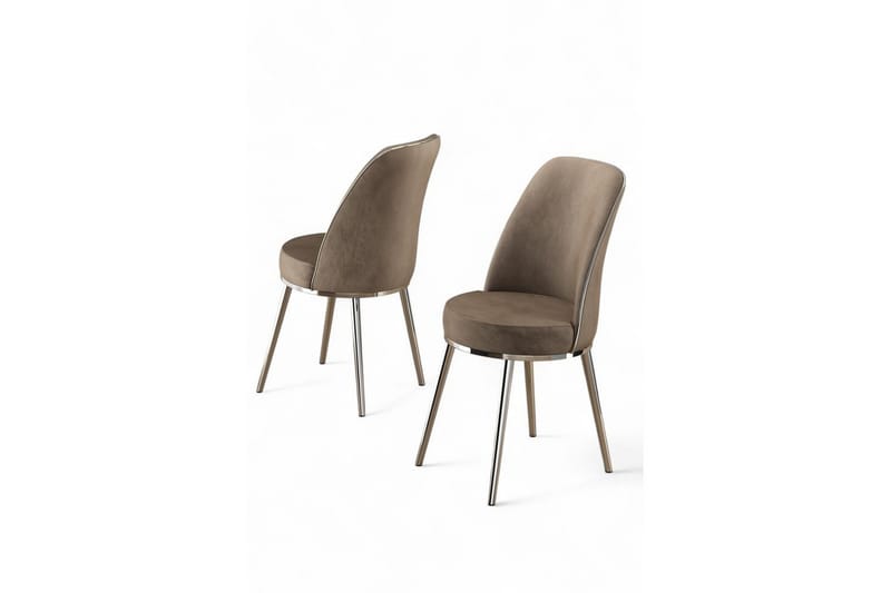 Matstol Sugako Cappuccino / krom - Cappuccino / krom - Möbler - Matplats - Matstol & köksstol