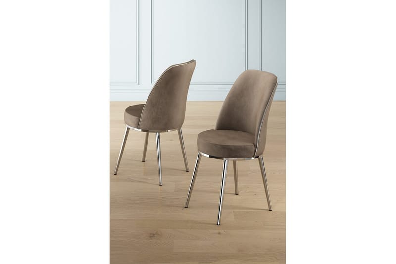 Matstol Sugako Cappuccino / krom - Cappuccino / krom - Möbler - Matplats - Matstol & köksstol