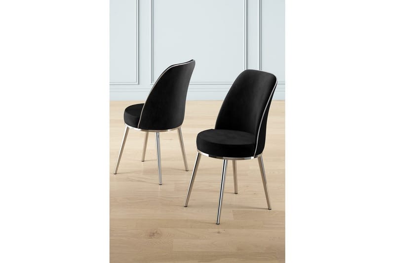 Matstol Sugako Svart / Krom - Svart / Krom - Möbler - Matplats - Matstol & köksstol