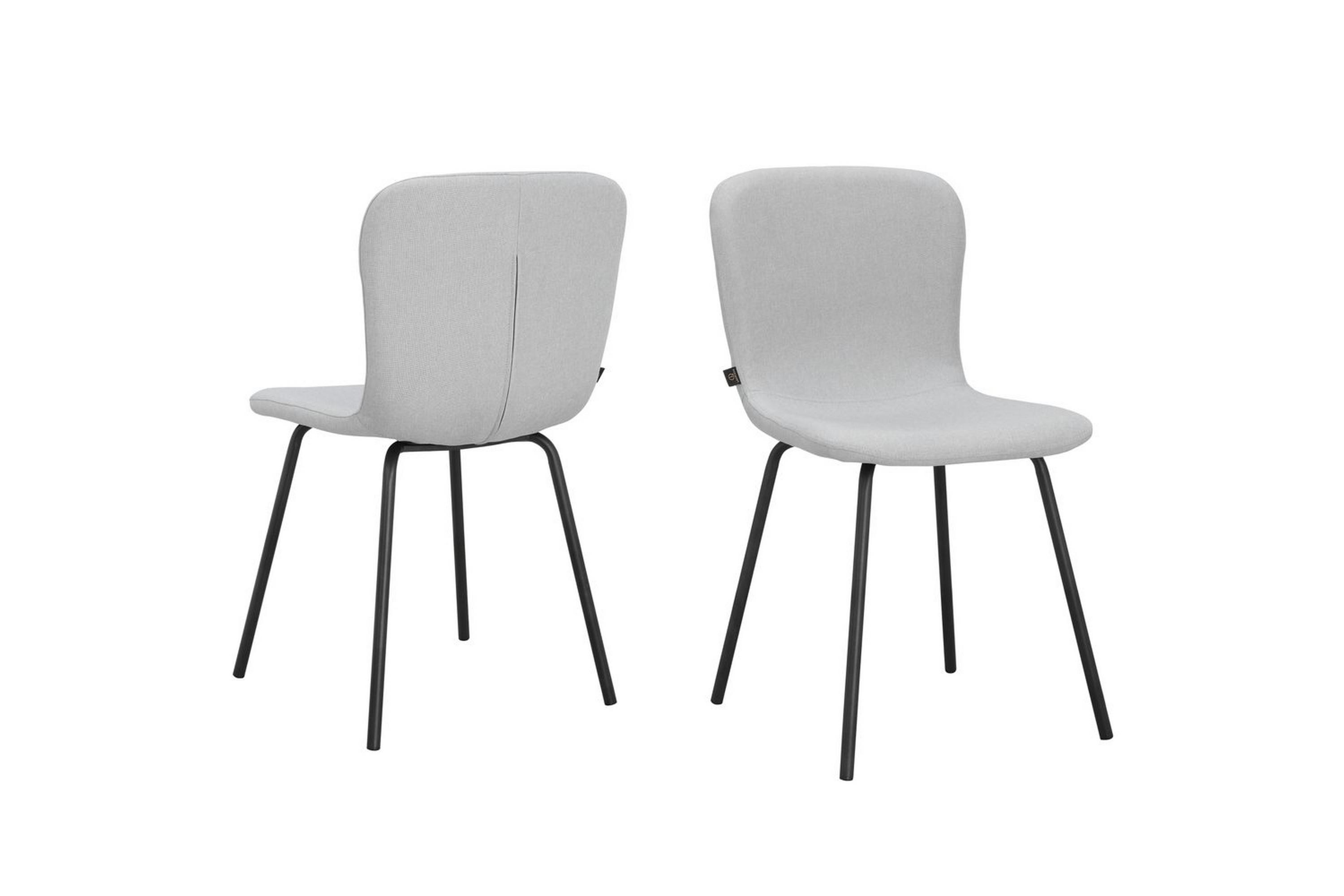 matstol ulmar set med 2 ljusgrå - ljusgrå