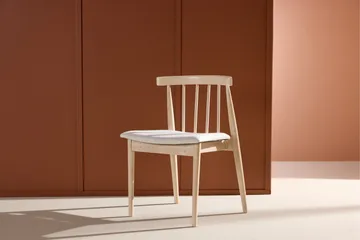 Matstol utan armstöd Peach Flora Dining Chair - Whitewash Legs / Beige Fabric Whitewash - Möbler - Matplats - Matstol & köksstol