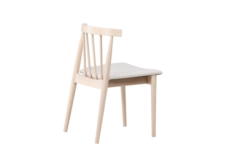 Matstol utan armstöd Peach Flora Dining Chair - Whitewash Legs / Beige Fabric Whitewash - Möbler - Matplats - Matstol & köksstol