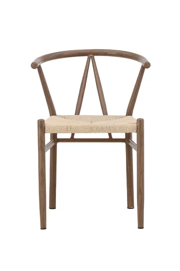 Matstol utan armstöd Peach Alfons Dining Chair - Woodlook / Nature Rope Beige - Möbler - Matplats - Matstol & köksstol