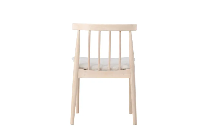 Matstol utan armstöd Peach Flora Dining Chair - Whitewash Legs / Beige Fabric Whitewash - Möbler - Matplats - Matstol & köksstol