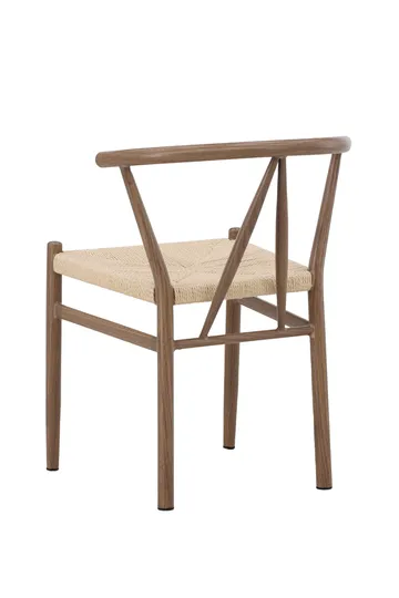 Matstol utan armstöd Peach Alfons Dining Chair - Woodlook / Nature Rope Beige - Möbler - Matplats - Matstol & köksstol