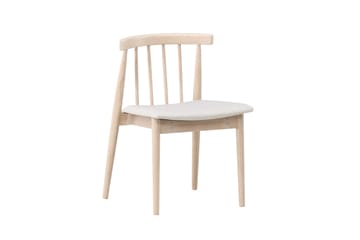 Matstol utan armstöd Peach Flora Dining Chair - Whitewash Legs / Beige Fabric Whitewash - Möbler - Matplats - Matstol & köksstol