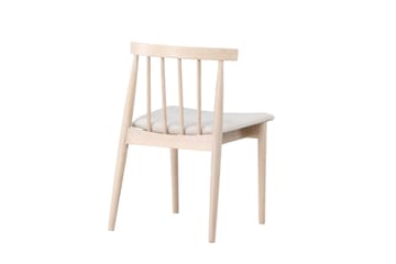 Matstol utan armstöd Peach Flora Dining Chair - Whitewash Legs / Beige Fabric Whitewash - Möbler - Matplats - Matstol & köksstol