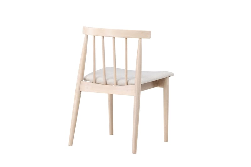 Matstol utan armstöd Peach Flora Dining Chair - Whitewash Legs / Beige Fabric Whitewash - Möbler - Matplats - Matstol & köksstol