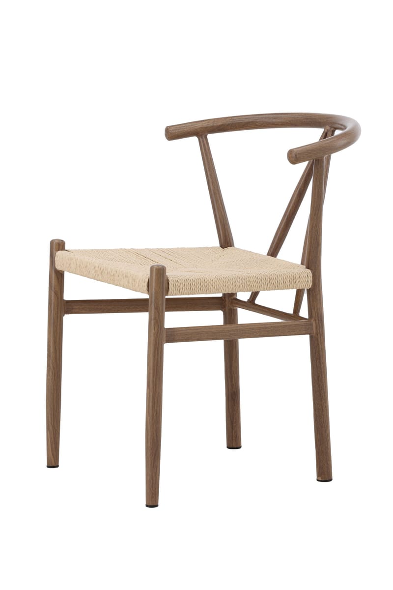 Matstol utan armstöd Peach Alfons Dining Chair - Woodlook / Nature Rope Beige - Möbler - Matplats - Matstol & köksstol