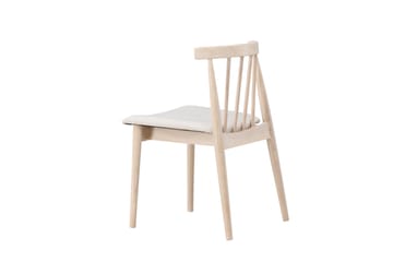 Matstol utan armstöd Peach Flora Dining Chair - Whitewash Legs / Beige Fabric Whitewash - Möbler - Matplats - Matstol & köksstol