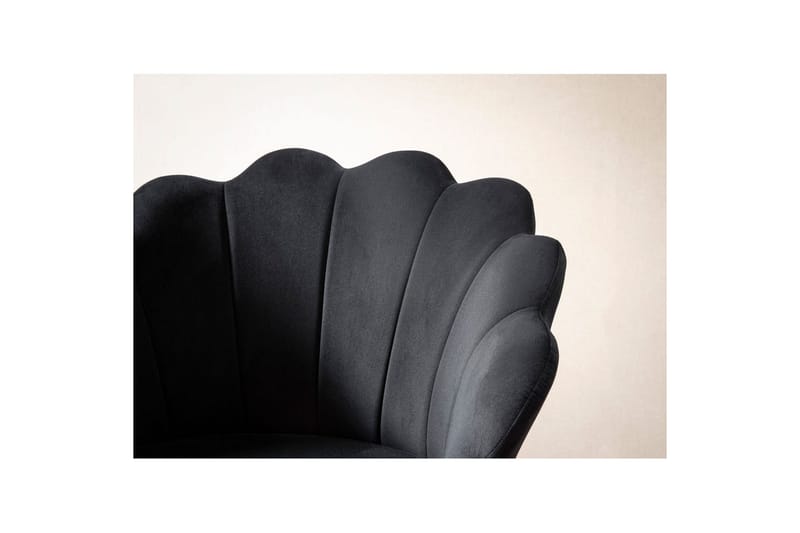 Matstol Wohnling tulpan sammet klädd, modern loftstil Svart - Svart - Möbler - Matplats - Matgrupp & matbord med stolar