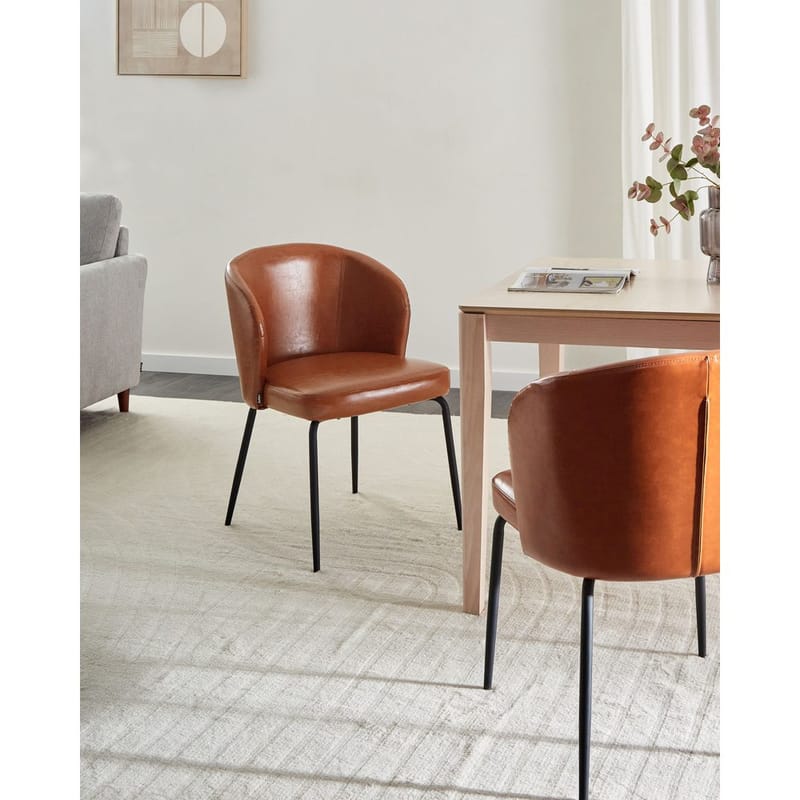 Matstol Zana 2-pack - Brun, Svart - Möbler - Matplats - Matstol & köksstol