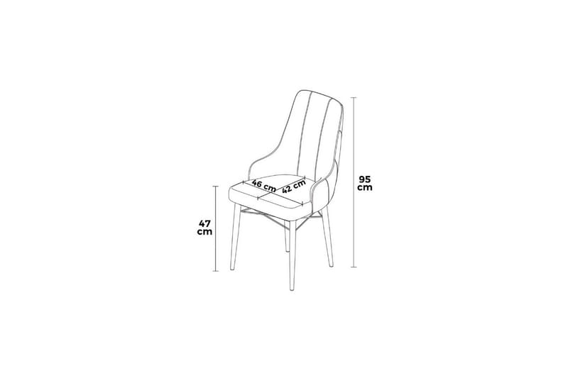 Matstol Puntoz Antracit / Brun - Antracit / Brun - Möbler - Matplats - Matstol & köksstol