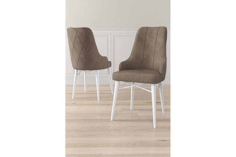 Matstol Puntoz Cappuccino / vit - Cappuccino / vit - Möbler - Matplats - Matstol & köksstol