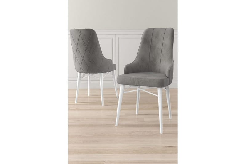 Matstol Puntoz Grå / Vit - Grå / Vit - Möbler - Matplats - Matstol & köksstol