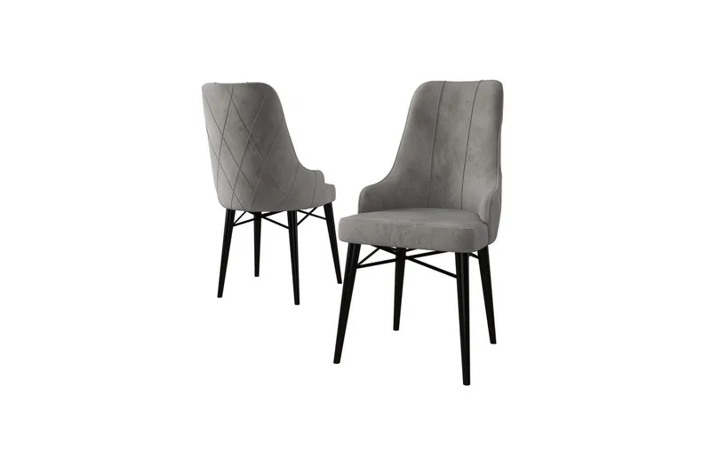 Matstol Puntoz Grå / Svart, Grå / Svart