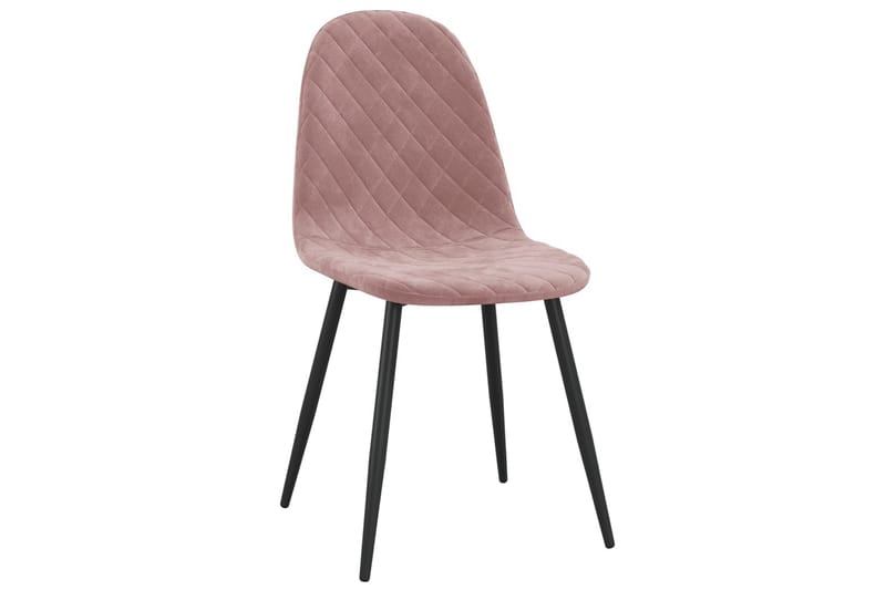 Matstolar 4 st rosa sammet - Rosa - Möbler - Matplats - Matstol & köksstol