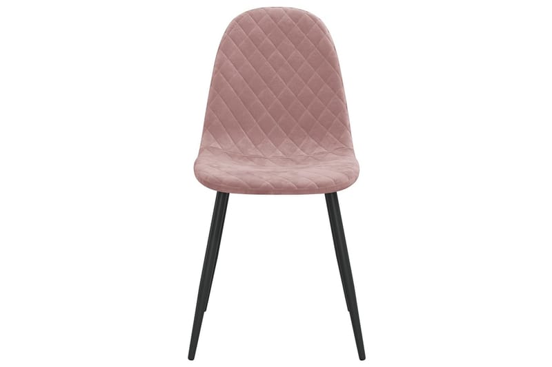 Matstolar 4 st rosa sammet - Rosa - Möbler - Matplats - Matstol & köksstol