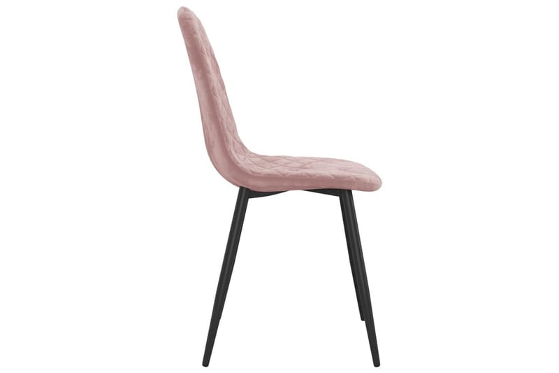 Matstolar 4 st rosa sammet - Rosa - Möbler - Matplats - Matstol & köksstol